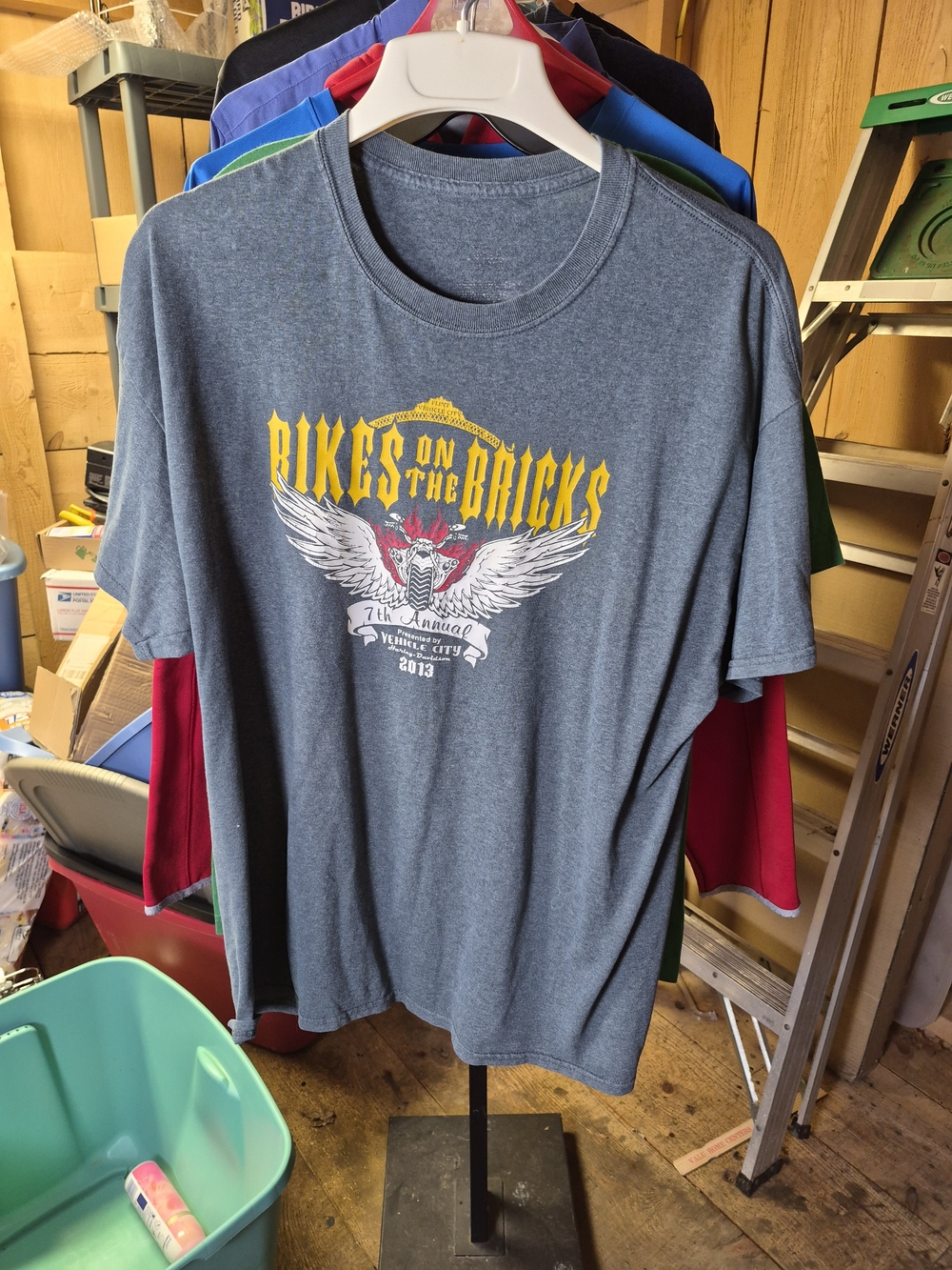 Bikes on the Bricks Gray Graphic Tee - Unbranded Bin 61
